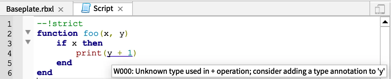 "Consider adding a type annotation"